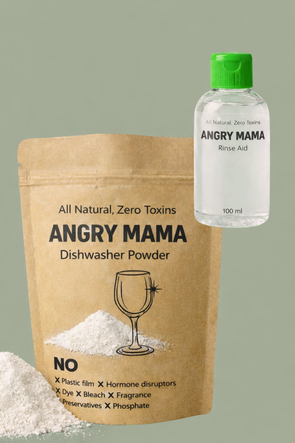 Dishwasher powder + Rinse Aid (28 Washes)